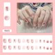 thumbnail image 1 of 24 unids/caja de uñas postizas cortas reutilizables con diseños Set francés Artificial rosa kawaii falso Tipsy Stick-on Nails Tips Art Dengxun unisex, 1 of 2