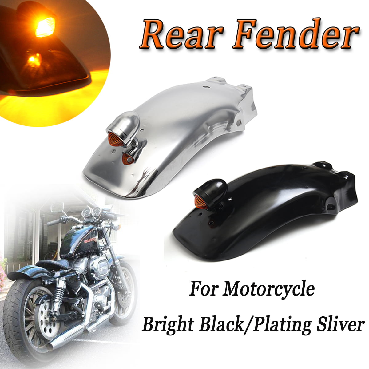 Honda Old Motorcycle Rear Fender Mud Flap Splash Guard Rubber Extension NOS