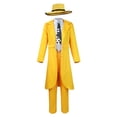 thumbnail image 5 of Película La Máscara Cos Jim Carrey Disfraz de Cosplay Trajes Ropa Amarilla Máscara Trajes Fiesta de Carnaval de Halloween Traje Para Hombres Juego de Roles, 5 of 5