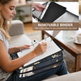 thumbnail image 5 of Haosy Accordion File Organizer Zipper Binder 500 Sheet 6-Tab Expanding File Folder Multi-Pocket 1.2 Inch 3 Ring Cat Butterfly in Space, 5 of 7