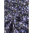 thumbnail image 7 of Allegra K Women's Floral Print V Neck Lantern Sleeve Casual Blouse, 7 of 7