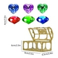 thumbnail image 3 of Gemstone Treasure Hunt Set | 7 PCS Crystal Glass Stones & Gold Chest | Multicolor Decorative Diamonds | Pool Beach Diving Game | Sensory Play | Party Gift | 90g, 3 of 6
