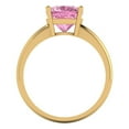 thumbnail image 4 of Clara Pucci 14K Yellow Gold Solid Gold Pink Solitaire Anniversary Ring for Women - 2.5 cttw Cushion Cut, 4 of 7
