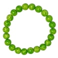 thumbnail image 3 of Green Turquoise Bracelet - 8mm Beaded Stretch Bracelet and Healing Stones, 3 of 5