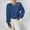 01 Blue, variant on YueHuiYing Womens Sweaters Casual Long Sleeve Crewneck Knit Lightweight Oversized Crochet Sweater Pullover Tops