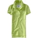 thumbnail image 1 of Aeropostale Womens Uniform A87 3 Button Polo Shirt, Verde, X-Large, 1 of 1