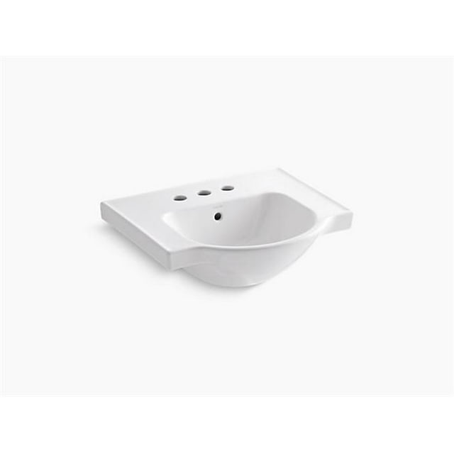 Kohler K-5247-4-0 21 Po Évier de Lavabo à Évier Central - Blanc