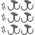 thumbnail image 1 of HAHADAXA Under Cabinet Mug Rack Under Cabinet Mug Rack Shelf Hanging Cup Storage Holder Display Organizer with 2 Hooks 6PCS, 1 of 7