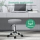 thumbnail image 3 of Silla de salón FURWOO, taburete ajustable con ruedas, color gris, 3 of 7