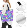 thumbnail image 3 of Fotbe Disco Roller Skates Bolsa Tote Estética de Lona con Estampado para Mujer - Bolsa Reutilizable de Hombro Casual para Vacaciones, Compras, Trabajo y Gimnasio, 3 of 8