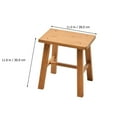 thumbnail image 2 of HLONK 1pc Small Low Stool Home Bathroom Anti-slip Stool Children Bamboo Stool, 2 of 6