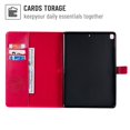 thumbnail image 2 of Dteck Flower Patterned Case For iPad 10.2-inch 9th Generation 2021/iPad 8th/7th Gen 10.2"/Air 3rd Generation 10.5 inch (2019),Magnetic Leather Card Holder Wallet Kickstand Protective Cover,Red, 2 of 5