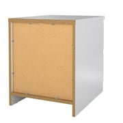 Tvilum Scottsdale 2 Drawer Bedroom Nightstand for Adults, White High Gloss