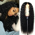thumbnail image 6 of 13x4 Lace Front Wig Human Hair - Brazilian Water Wave 26" Glueless Pre-Plucked Wig, 180 Density, Natural Black, Adjustable Straps & 4 Combs, No Shedding, Can Be Dyed & Styled, 6 of 9
