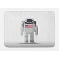 thumbnail image 1 of Astronaut Bath Mat, Digital Image of an American Spaceman with the US Flag on Suit, Plush Bathroom Decor Mat with Non Slip Backing, 29.5" X 17.5", White Pale Grey, by Ambesonne, 1 of 2