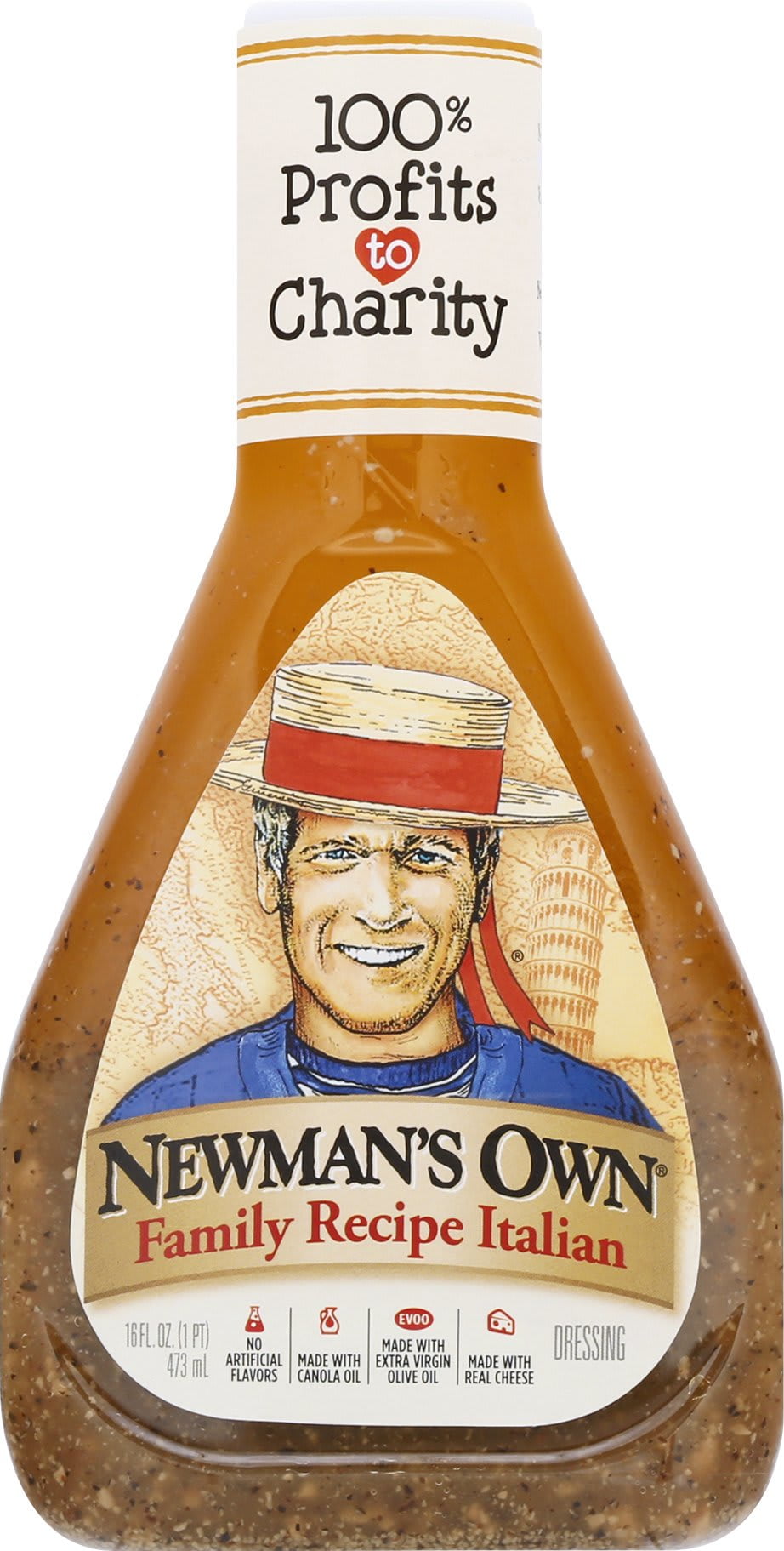 Newman's Own Salad Dressing, Family Recipe Italian, 16oz bottle