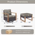 thumbnail image 7 of Unnifurnzi 4 Pieces Patio Furniture Set-High Back Patio Swivel Chairs Set of 2 with Outdoor Ottoman Wicker Patio Furniture for Deck Porch Poolside Balcony-Brown/Gray, 7 of 7