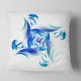 thumbnail image 2 of Designart Rotation of Small Universe Blue Flower - Floral Throw Pillow - 18x18, 2 of 5