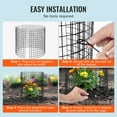 thumbnail image 4 of KFFKFF Plant Cage 14in Metal Cylindrical Mesh Enclosure Garden Protection 6-Set, 4 of 9