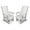 White, variant on Fortune Candy 1 Person Wood Patio Glider with Cup Holders and Deep Contoured Seat, Heavy Duty 600 lbs