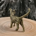 thumbnail image 4 of Sunjoy Tech Retro Brass Cartoon Cat Statue Exquisite Workmanship Handmade Metal Cute Small Animal Figurines Miniatures Home Decoration Accessories, 4 of 7