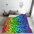 thumbnail image 5 of Sikiie Multicolored Butterflies Ultra-Soft Micro flannel Blanket Luxury All Seasons Warm Blanket for Bedding Sofa and Travel (4 sizes)-40"x30", 5 of 7