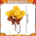 thumbnail image 3 of Artificial Maple Leaves Branches, Fake Fall Leaves Stems Plants Outdoor Greenery for Home Kitchen Farmhouse Thanksgiving Table Centerpiece Fireplace Halloween Decor, 3 of 6
