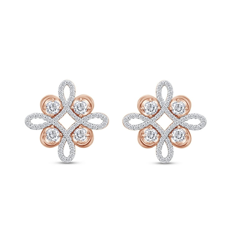 Walmart rose store gold earrings