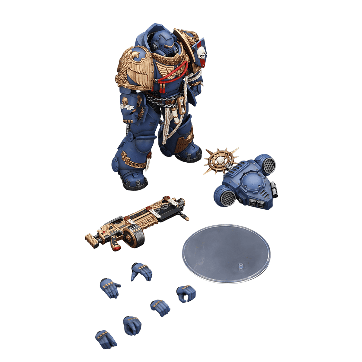 [IN STOCK] JOYTOY Warhammer 40K 1/18 Action Figures Ultramarines Heavy Relic Primus Armor with Heavy Relic Bolt Rifle