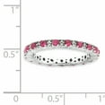 thumbnail image 4 of Created Ruby and Diamond Sterling Silver Polished Ring, 4 of 8