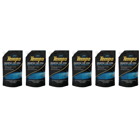 Combo de 6 Shampoo Para Coche Con Cera Tempo 500ml