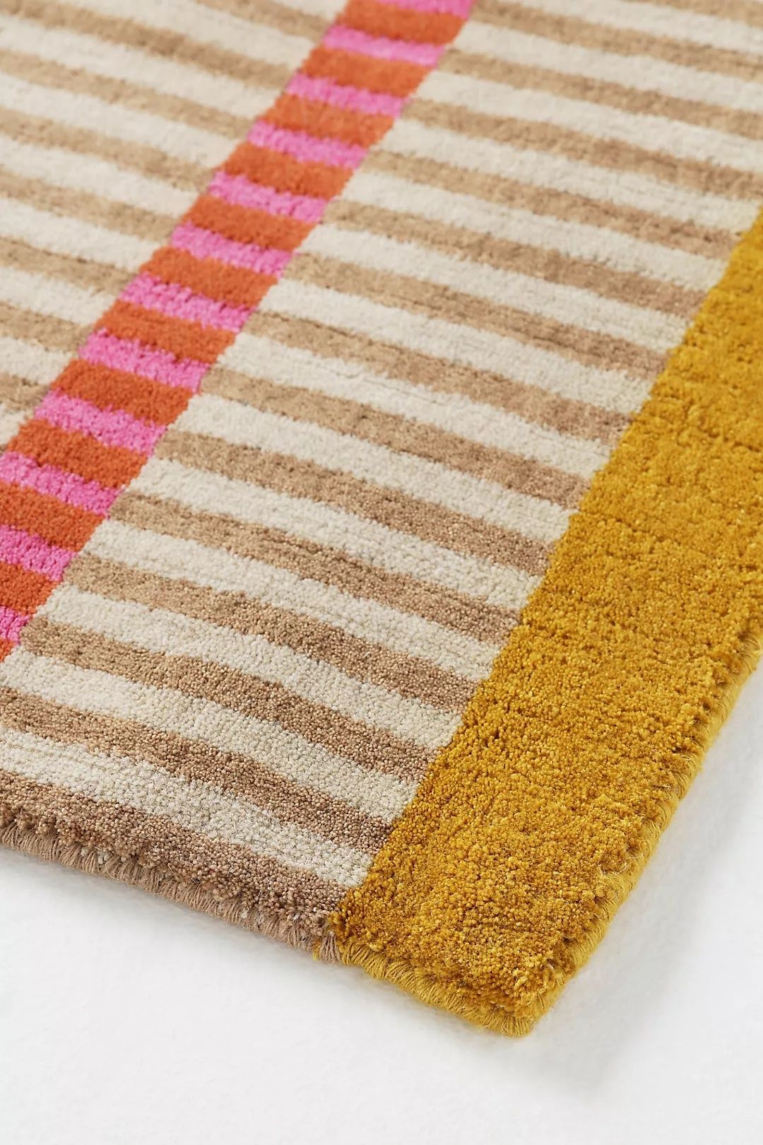 Homee Hand-Loomed Wool and Jute Blend Geometric Striped Rug Woollen Rugs Available In All Sizes 5x8 ft 6x9 ft 8x10 ft