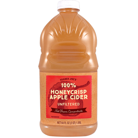 TJs 100% Honeycrisp Apple Cider Unfiltered 64 Fl Oz - Pack of 5