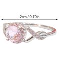 thumbnail image 2 of MANHUJI Wedding Bands for Women Simple Stylish and Exquisite Design Rings Are Suitable for Various Occasions Wedding Rings for Women Stackable Rings for Women Wedding Bands for Women(pink,9), 2 of 5