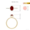 thumbnail image 5 of ANGARA Lab Grown 1 Ct Oval Ruby Classic Halo Engagement Ring for Women in 14K Yellow Gold (Size-7x5mm) | July Birthstone, Birthday, Anniversary, Jewelry Gift for Women | Lab-Grown Ruby Ring, 5 of 8