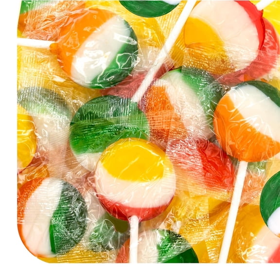 Tiger Pops, Assorted Fruit Flavor Lollipops Hard Candy Bulk, 2 Lbs