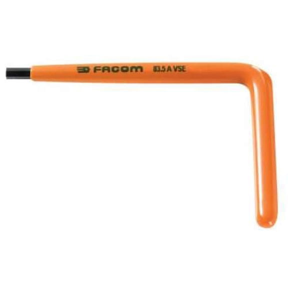 Metric Plain Hex Key Hex Key, 5 mm Tip Size, 4 59/64 in Long, 3 11/32 in Short