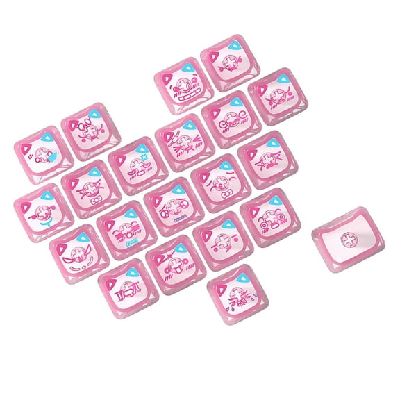 Ergonomic 21 Key Transparents Cats Shaped Keycaps With Heart Pattern PC Construction For Comfort Typing And Gaming Setups