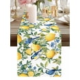 thumbnail image 6 of Burlap Table Runner 60 Inches Long, Watercolor Summer Lemon Bird Non-Slip Kitchen Table Runners for Dining Room Everyday Use Party Table Decorations Vintage Flower Leaves, 6 of 9