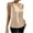 Beige, variant on Women's Silk Satin Tank Tops V Neck Pleated Dressy Casual Sleeveless Blouses Summer Business Work Shirts Solid Color Tanks