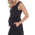 thumbnail image 4 of White Mark Women's Maternity Scoop Neck Teired Midi Dress, 4 of 4