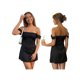thumbnail image 2 of Minivestido de mujer sin mangas, con hombros descubiertos, plisado, liso, para cóctel de verano., 2 of 9