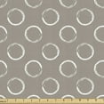 thumbnail image 1 of Taupe Sofa Upholstery Fabric by the Yard, Simple Pattern Ring Shapes Grungy Display with Brushstrokes Vintage Style, Decorative Fabric for DIY & Home Accents, 1 Yard, Taupe White by Ambesonne, 1 of 4