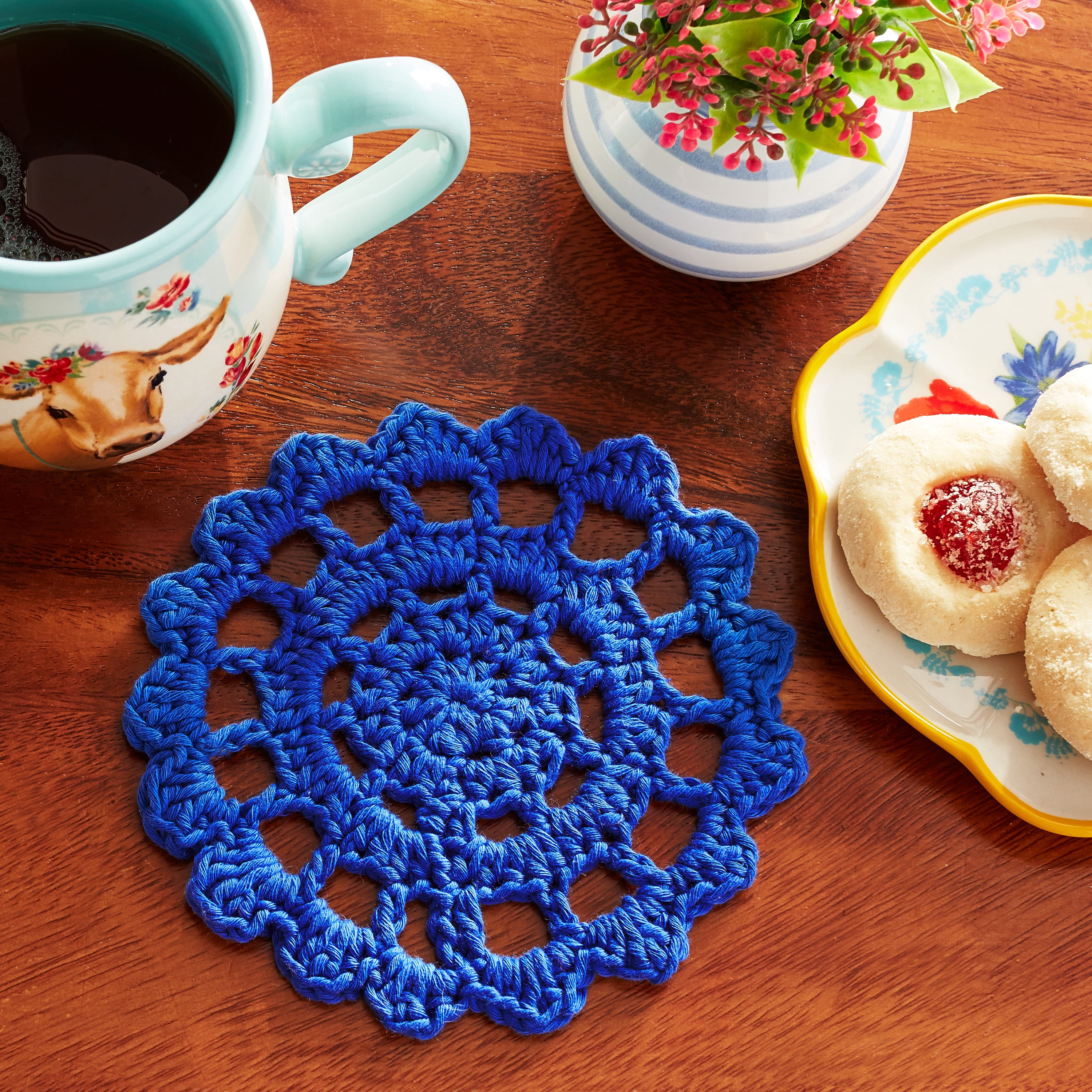 The Pioneer Woman Cotton Yarn Light Blue Medium Blue Yarn
