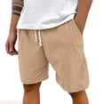 thumbnail image 2 of JTieacloth Men's Corduroy Casual Shorts Classic Stretch Short for Summer Beach Vacation(Yellow), 2 of 7