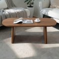 thumbnail image 2 of Tcbosik Oval Coffee Table, 47 Inch Modern Cocktail Table, Center Table for Living Room, Easy Assembly, Walnut Brown, 2 of 7
