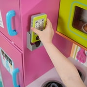 KidKraft Deluxe Big and Bright Wooden Play Kitchen for Kids, Neon Colors