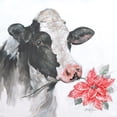 thumbnail image 3 of Coules, Debi 15x15 Black Modern Framed Museum Art Print Titled - Christmas Cow, 3 of 5