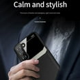 thumbnail image 2 of ROBINSON Leather case back cover Protective Cover Phone Case Glass Back Shell For Samsung Galaxy S22 Plus (Black), 2 of 8