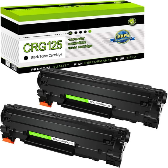 Compatible Toner Cartridge Replacement for Canon 125 CRG-125 C125 3484B001AA to use with ImageClass LBP6030w LBP6000 ImageClass MF3010 Laser Printer (Black, 2 Pack)